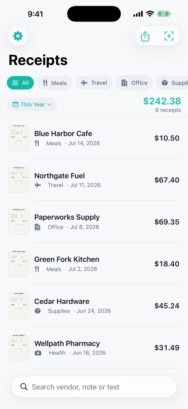 Keepsy: Receipt Keeper screenshot